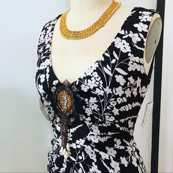 Vintage Cascade Asymmetrical Embellished Dress - Picture 6 of 15